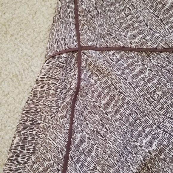 Brown print High Low Skirt size 12 - Picture 3 of 5
